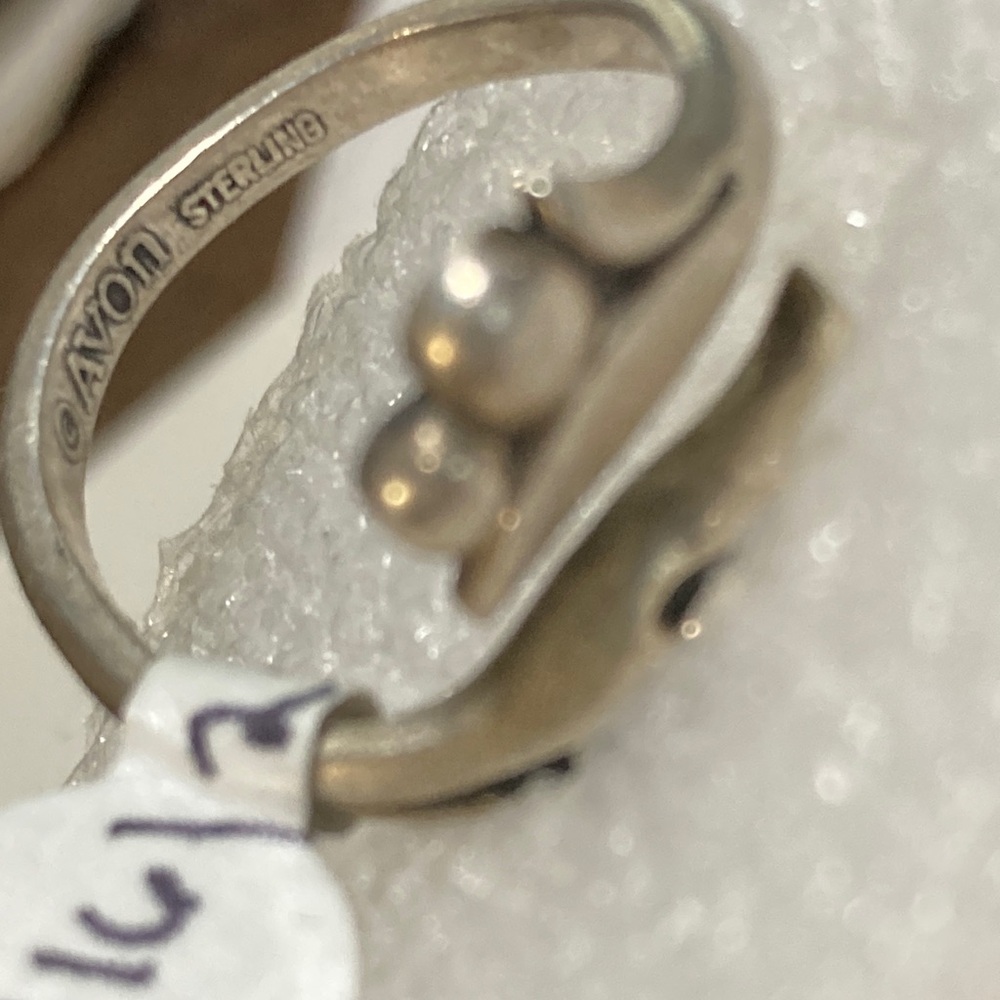 Avon Sterling Silver Beaded Ring - Picture 2 of 6